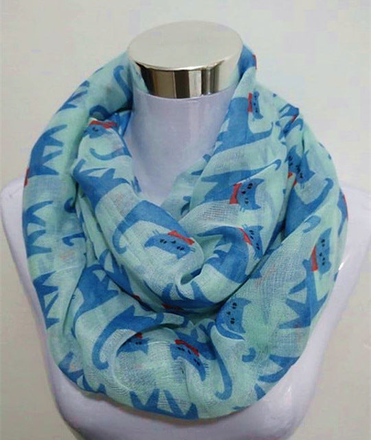 New Fashion Cute Cat Print  Scarves