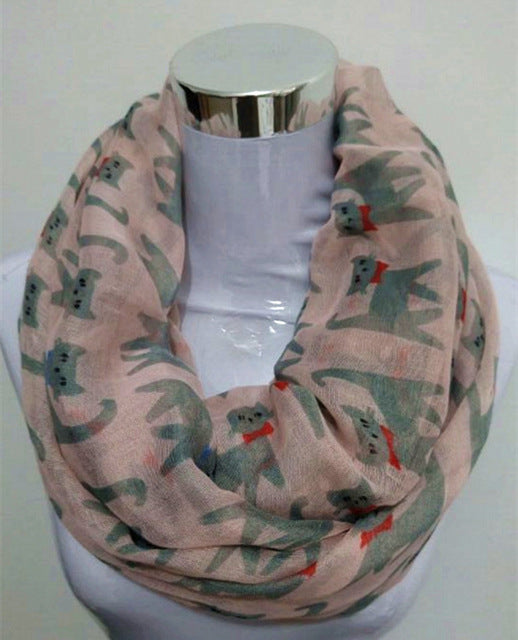 New Fashion Cute Cat Print  Scarves