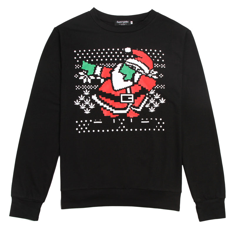 Fashion Christmas Santa Clause O-Neck Long Sleeve Sweater For Men