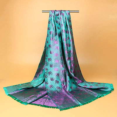 Noble Luxury Elephant Pashmina Silk Scarves