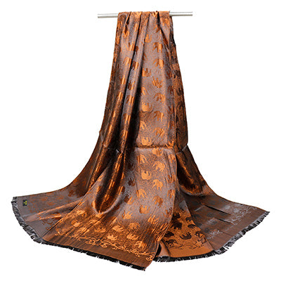 Noble Luxury Elephant Pashmina Silk Scarves