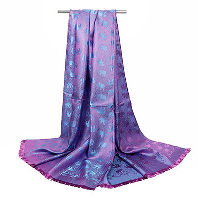 Noble Luxury Elephant Pashmina Silk Scarves