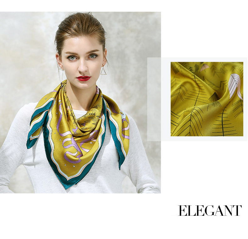 Classic New Arrival 100% Silk Square Elegant Scarves