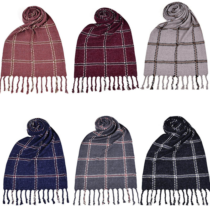 Plaid Check Scarves in Six Colors