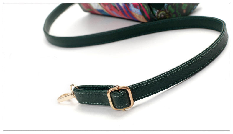 Printed Design Leather Women's Shoulder Bag Crossbody Handbag