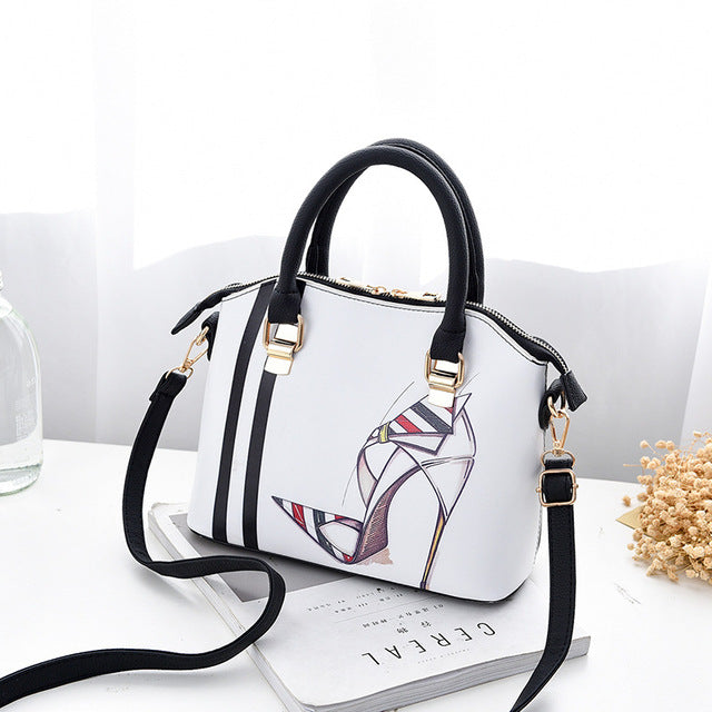 Elegant Printed Fashion Pattern Handbag bws