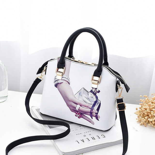 Elegant Printed Fashion Pattern Handbag bws