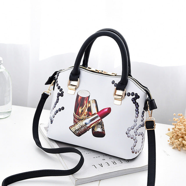 Elegant Printed Fashion Pattern Handbag bws