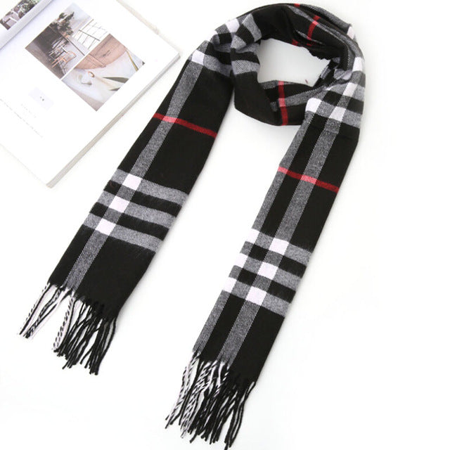 Autumn & Winter Season Scottish Plaid Scarves For Men in 21 Colors