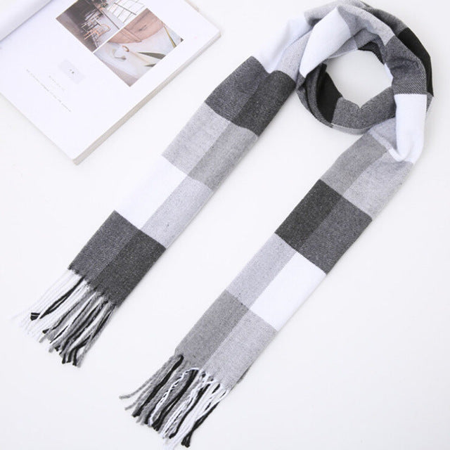 Autumn & Winter Season Scottish Plaid Scarves For Men in 21 Colors