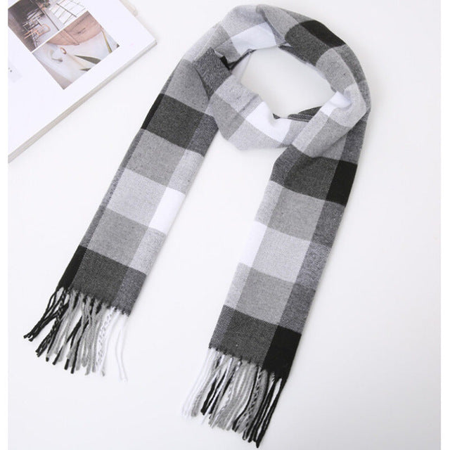 Autumn & Winter Season Scottish Plaid Scarves For Men in 21 Colors