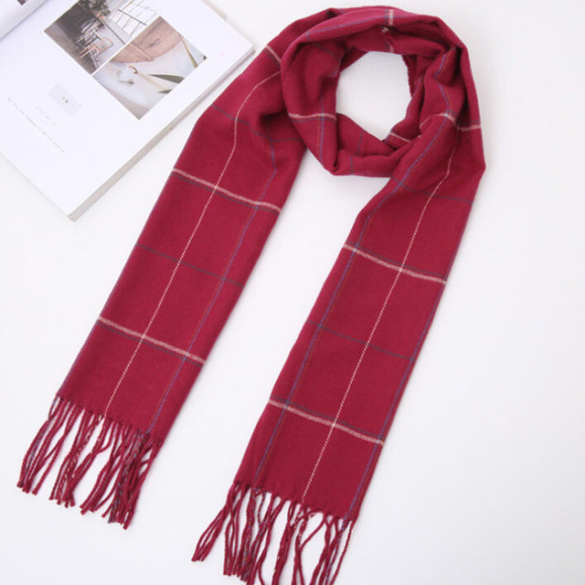 Autumn & Winter Season Scottish Plaid Scarves For Men in 21 Colors