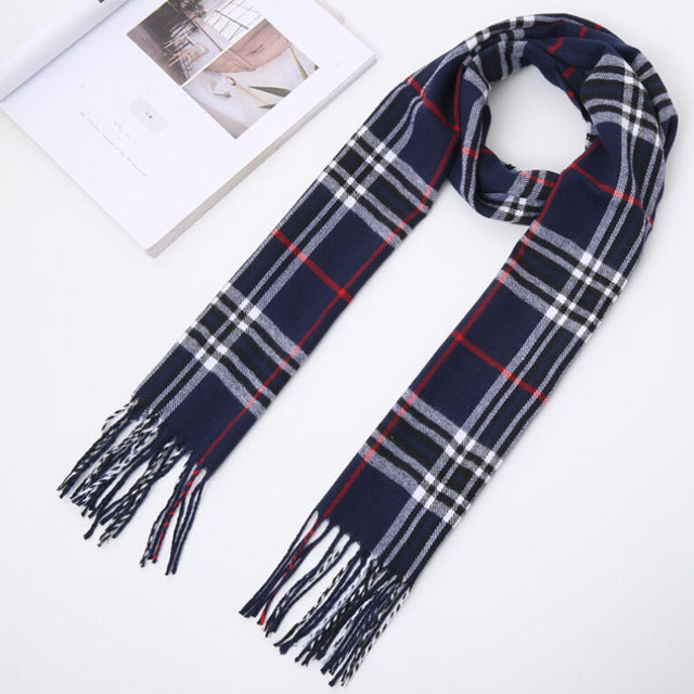 Autumn & Winter Season Scottish Plaid Scarves For Men in 21 Colors