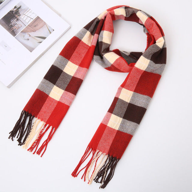 Autumn & Winter Season Scottish Plaid Scarves For Men in 21 Colors