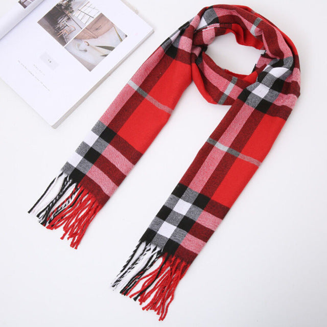 Autumn & Winter Season Scottish Plaid Scarves For Men in 21 Colors