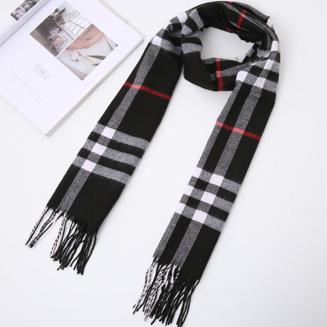 Autumn & Winter Season Scottish Plaid Scarves For Men in 21 Colors