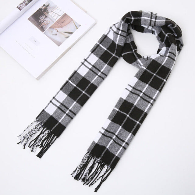 Autumn & Winter Season Scottish Plaid Scarves For Men in 21 Colors