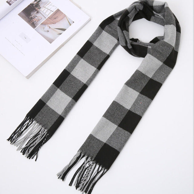 Autumn & Winter Season Scottish Plaid Scarves For Men in 21 Colors