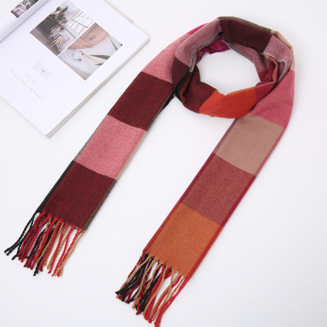 Autumn & Winter Season Scottish Plaid Scarves For Men in 21 Colors