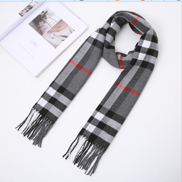 Autumn & Winter Season Scottish Plaid Scarves For Men in 21 Colors