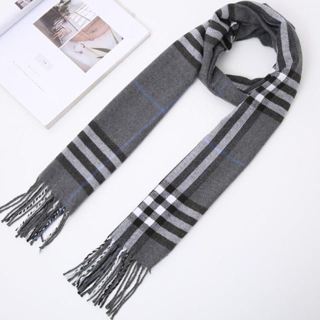 Autumn & Winter Season Scottish Plaid Scarves For Men in 21 Colors