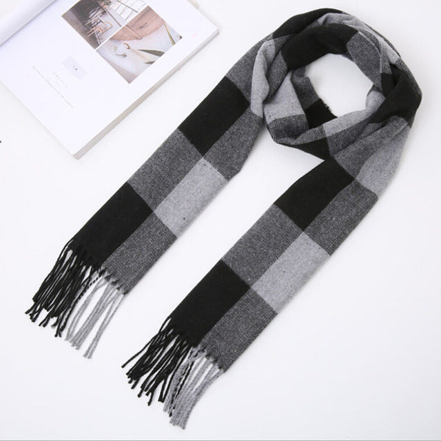 Autumn & Winter Season Scottish Plaid Scarves For Men in 21 Colors