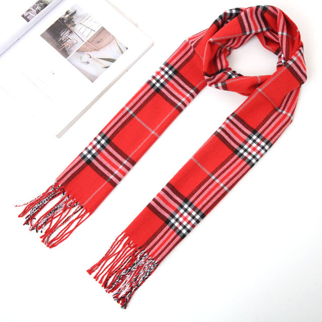 Autumn & Winter Season Scottish Plaid Scarves For Men in 21 Colors