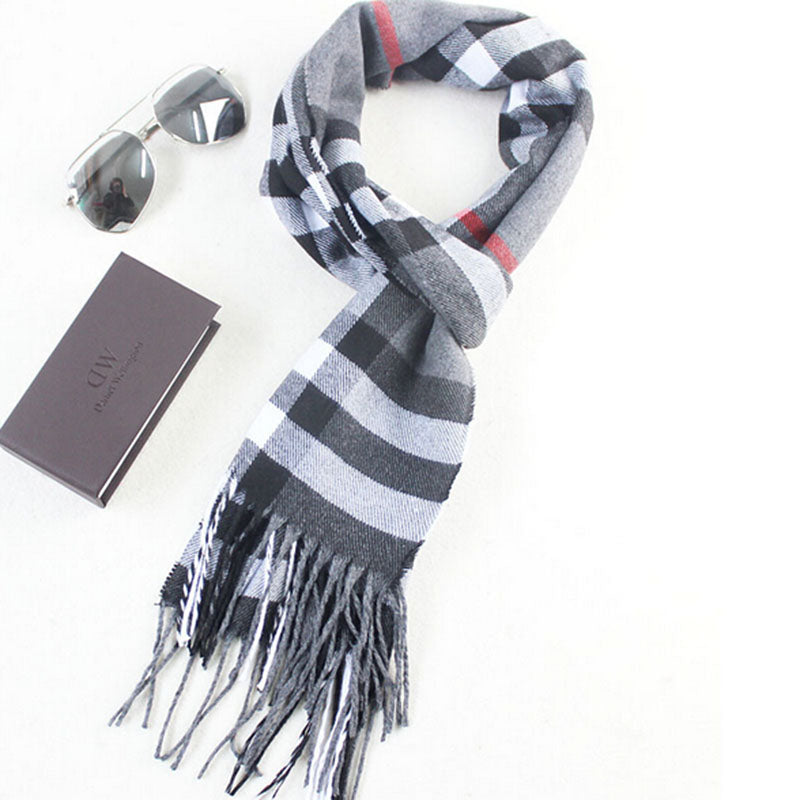 Autumn & Winter Season Scottish Plaid Scarves For Men in 21 Colors