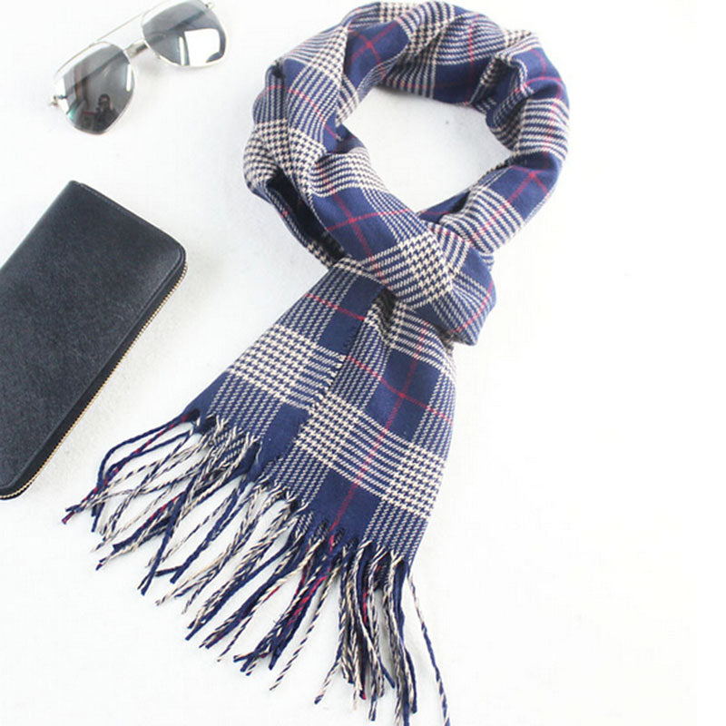 Autumn & Winter Season Scottish Plaid Scarves For Men in 21 Colors