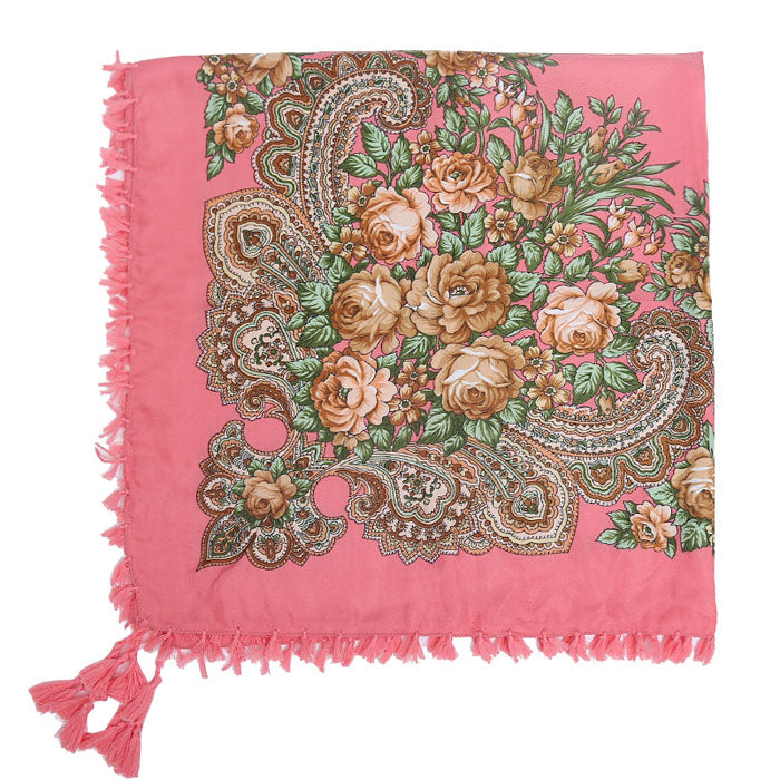 Handmade Decorative Tassel & Flower Design Scarves For Women