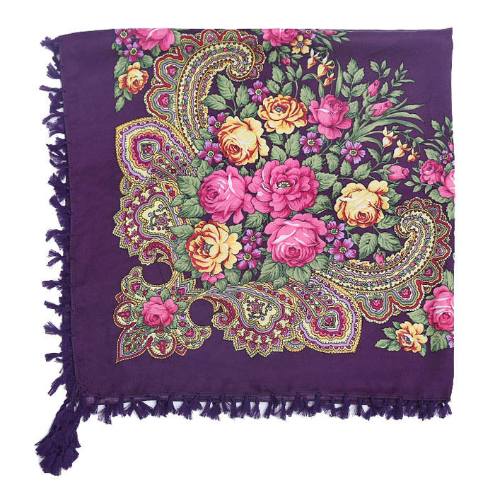 Handmade Decorative Tassel & Flower Design Scarves For Women