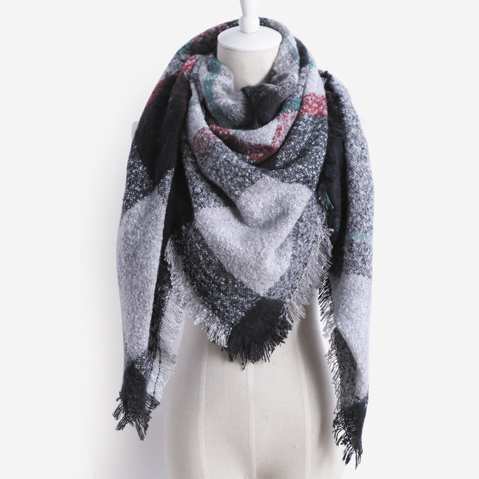 Very Thick Soft & Warm Square Shawl Wrap And Scraves For Women in 6 color