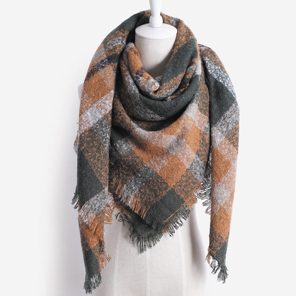 Very Thick Soft & Warm Square Shawl Wrap And Scraves For Women in 6 color