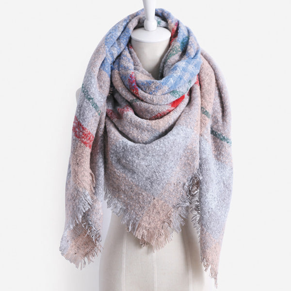 Very Thick Soft & Warm Square Shawl Wrap And Scraves For Women in 6 color