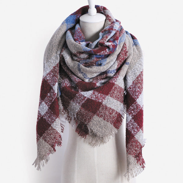 Very Thick Soft & Warm Square Shawl Wrap And Scraves For Women in 6 color