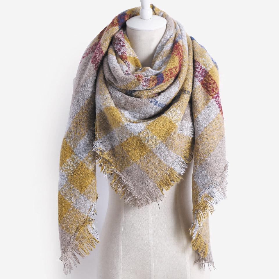 Very Thick Soft & Warm Square Shawl Wrap And Scraves For Women in 6 color