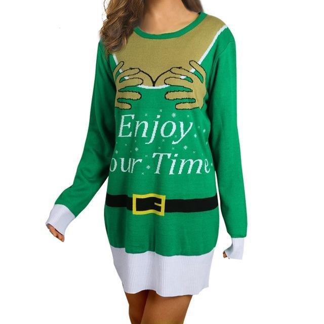 Christmas Casual Long Sleeve Patterned Sweaters For Women