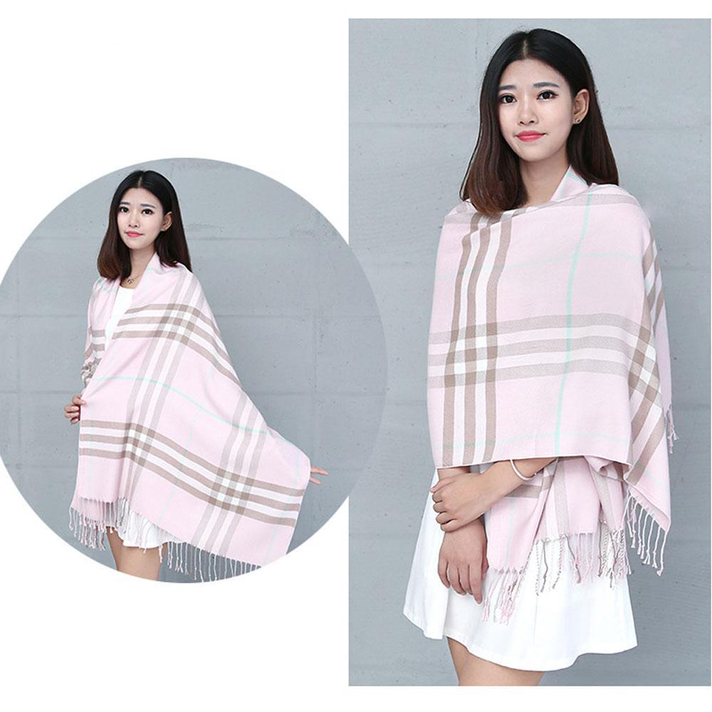 Long and Plaid Fashion Warm & Soft Shawls Scarves For Women