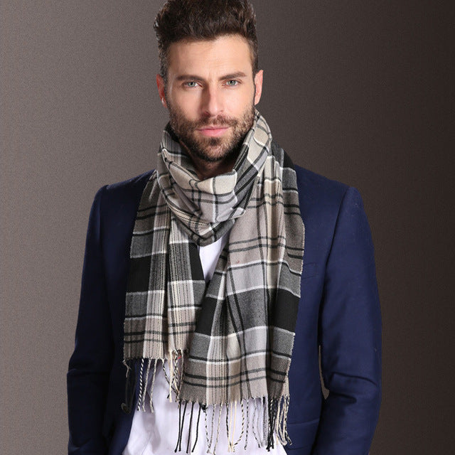 New Europe Fashion Scarves for Men Winter Warm