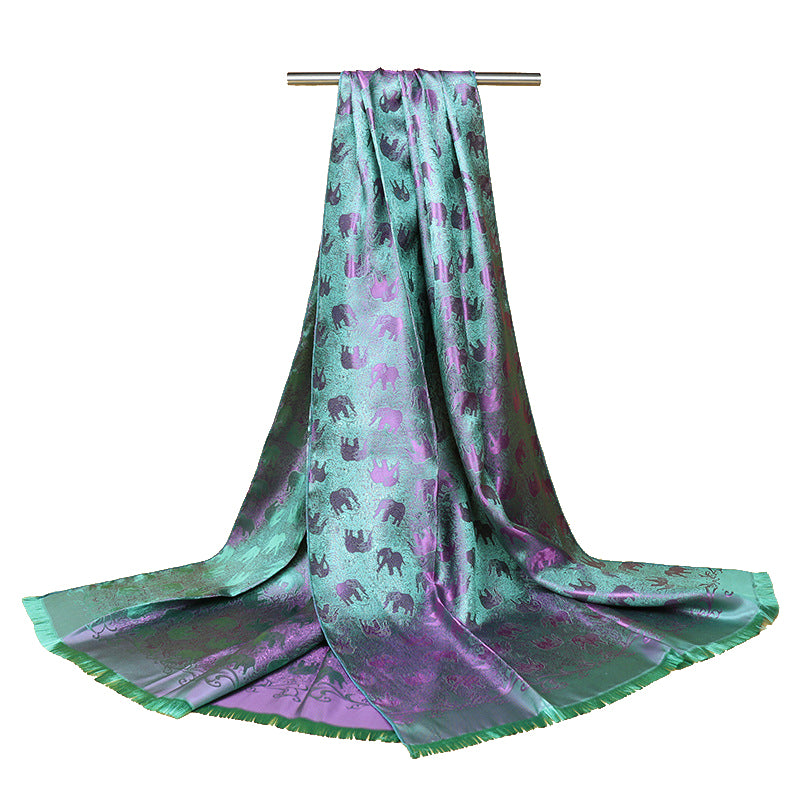 Noble Luxury Elephant Pashmina Silk Scarves