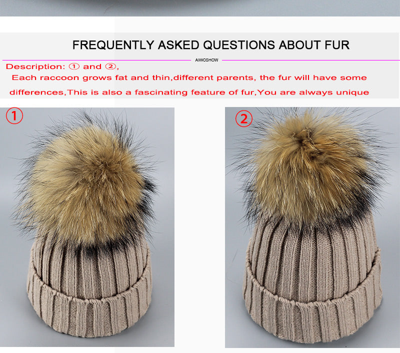 Automan & Winter High Quality Knitted Pom Pom Hats For Women