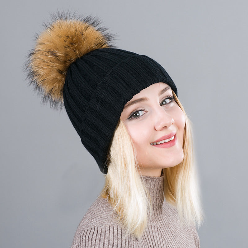 Automan & Winter High Quality Knitted Pom Pom Hats For Women