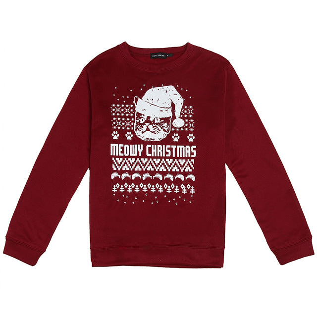 Christmas Theme Santa Print Sweater For Men