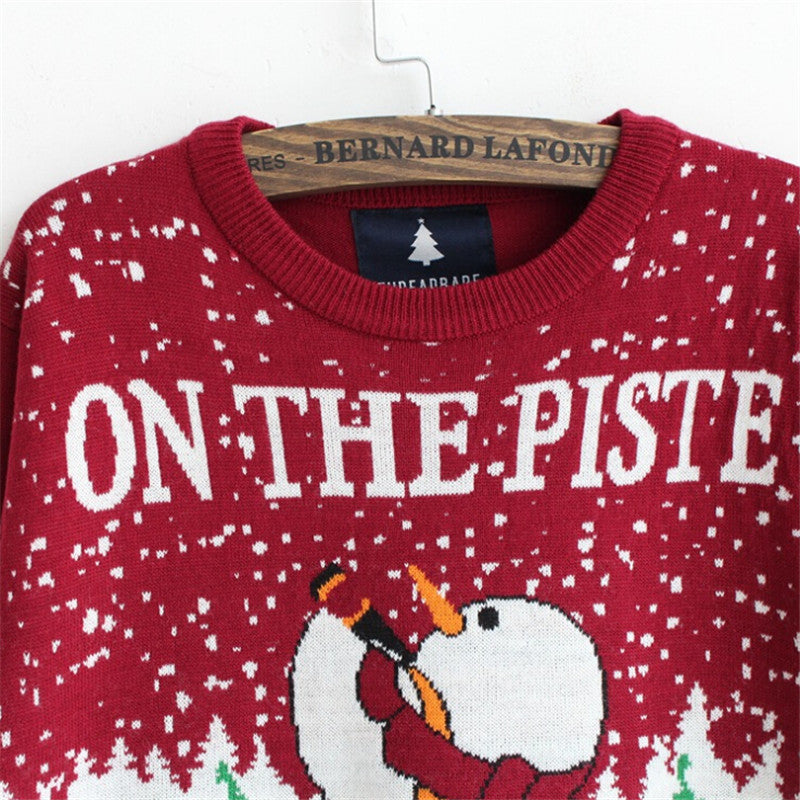 Snowman Print Christmas Sweater For Men