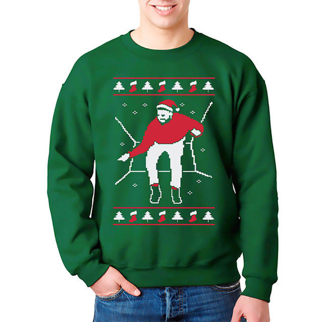 Christmas Green Common Sweater For Men