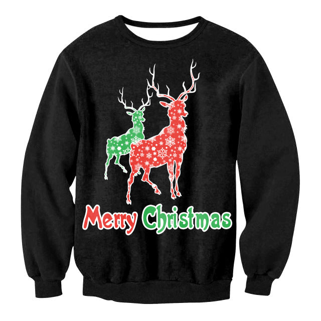 Christmas Sweaters For Women Santa Printed Pullovers