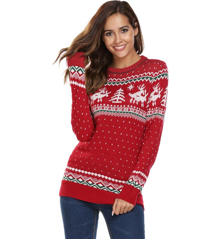 Christmas Casual Deer Knitted Sweaters For Women
