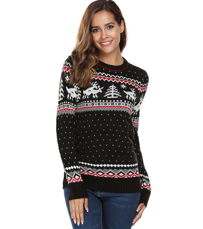 Christmas Casual Deer Knitted Sweaters For Women