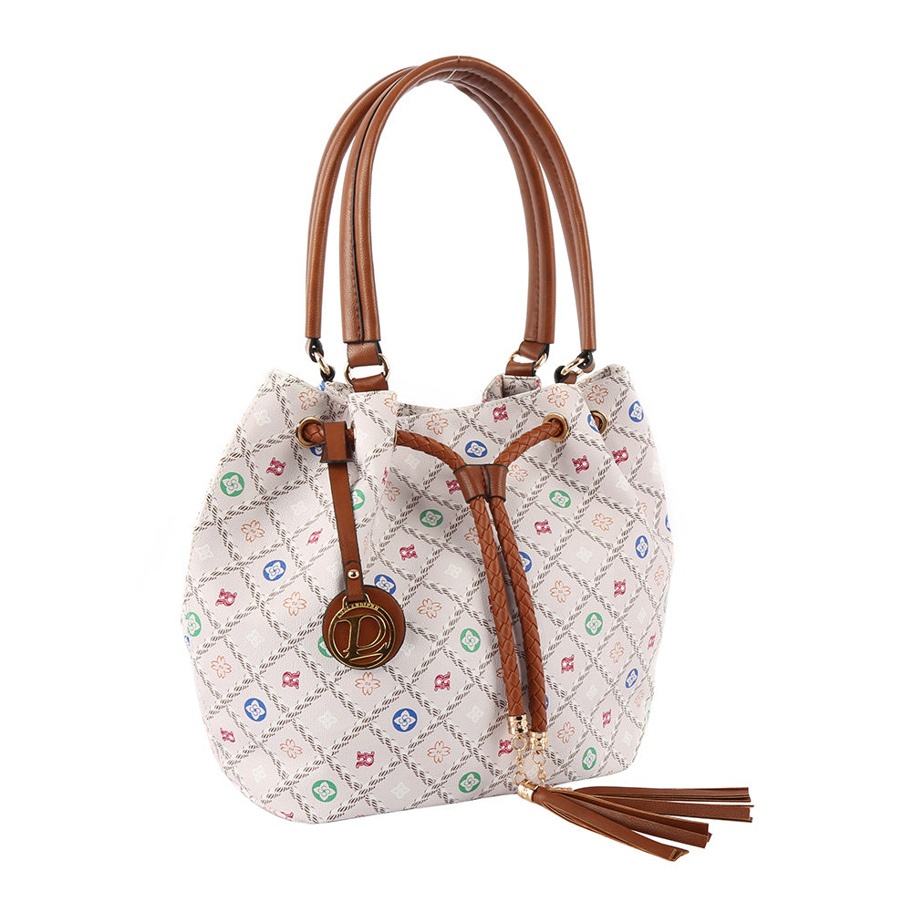 Bucket Fashion Casual Tassel Pattern Tote Handbag