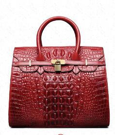 Elegant Genuine Leather Crocodile Pattern Top Quality Luxury Handbags